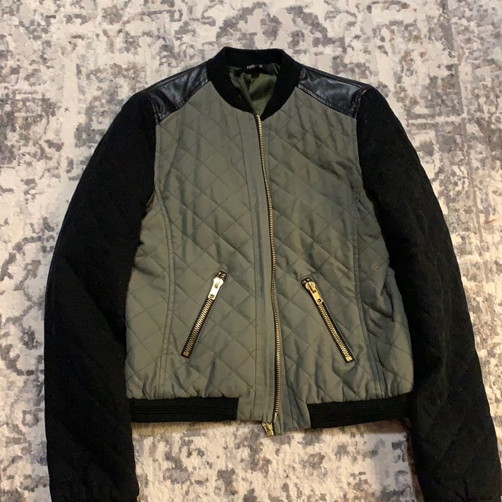 Army green and black jacket size medium